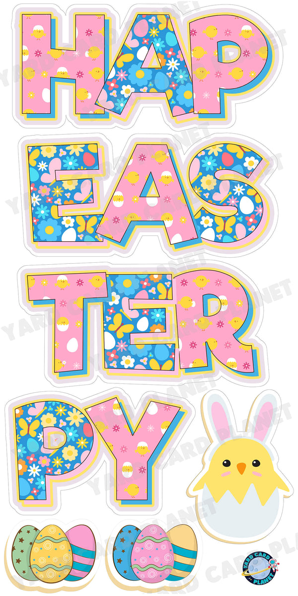 Happy Easter Chic EZ Quick Set and Yard Card Flair Set