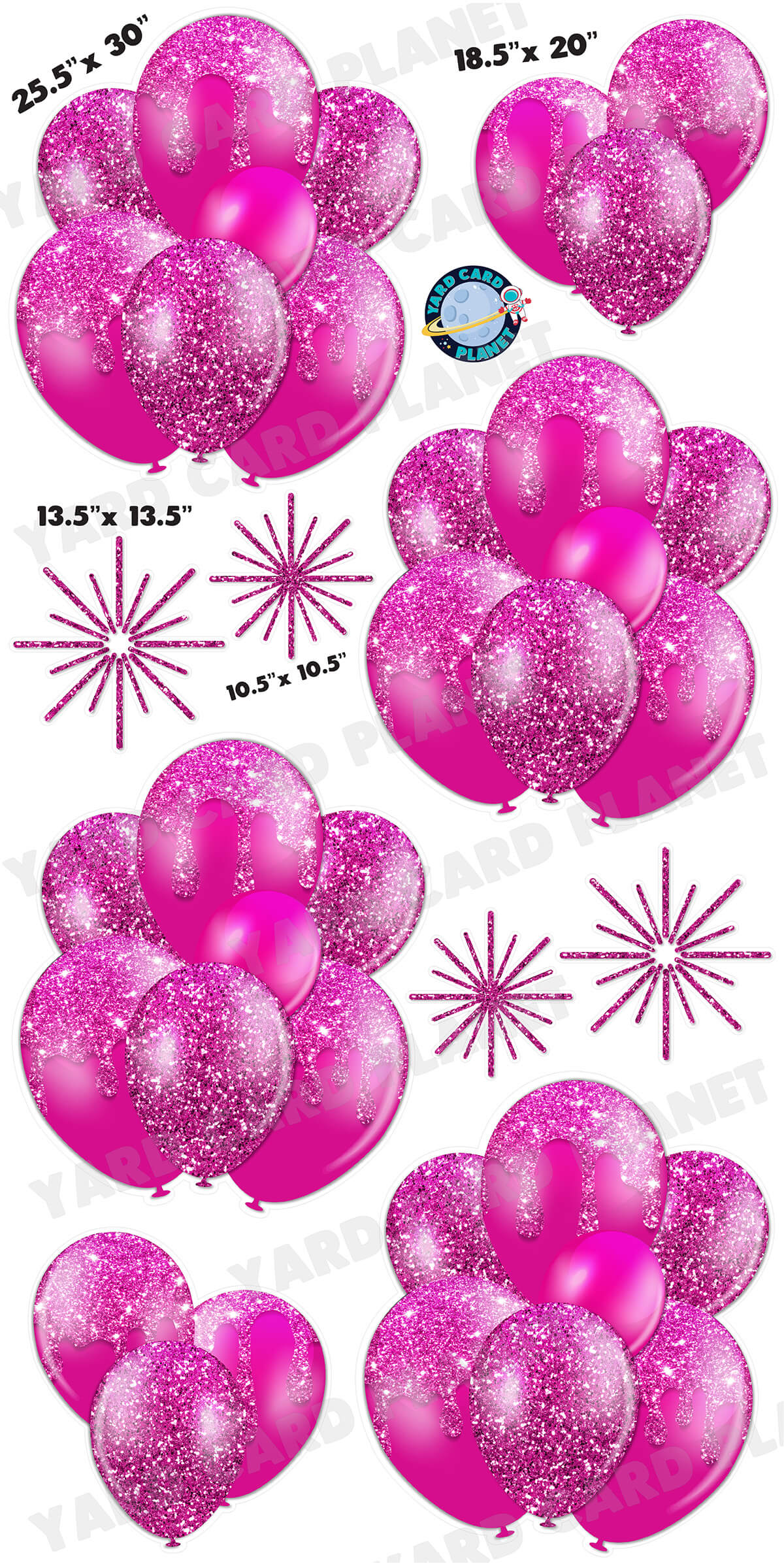 BALLOON BOUQUETS Yard Cards - UV High resolution discount Coroplast printing Half Sheet