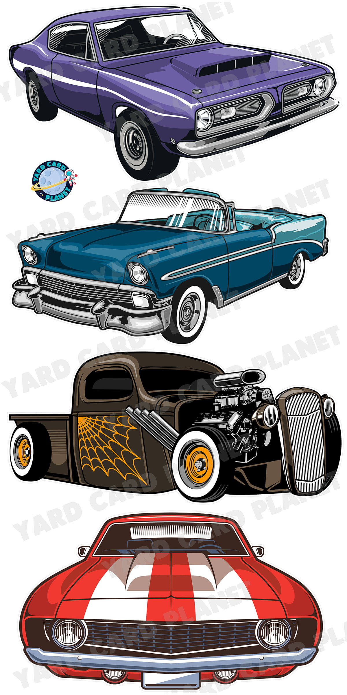 Classic Cars Yard Card Flair Set - Part 2