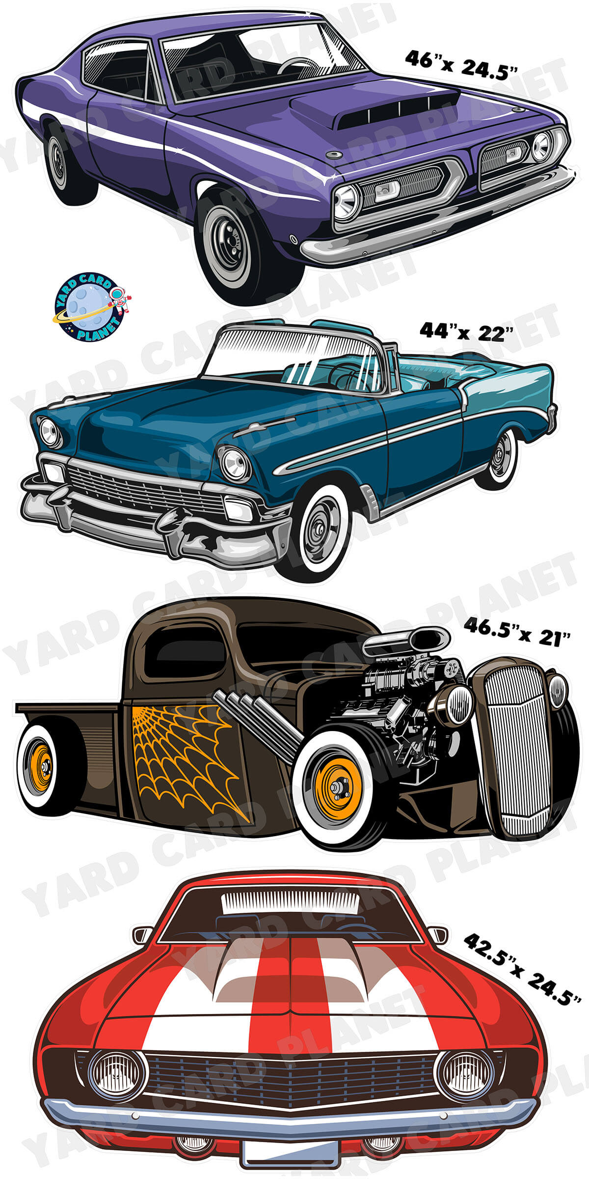 Classic Cars Yard Card Flair Set - Part 2