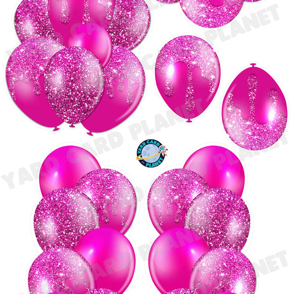 Pink & Black Balloons - Half Sheet discount 48” by 48” UV Printed